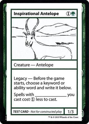 Inspirational Antelope (No PW Symbol) card from Mystery Booster: Convention Edition Exclusives