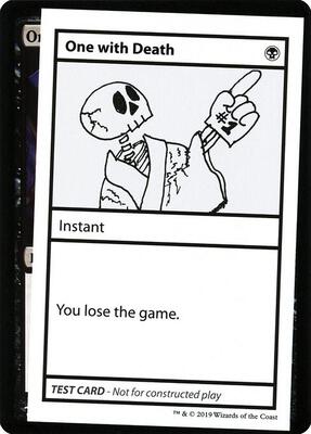 One With Death (No PW Symbol) card from Mystery Booster: Convention Edition Exclusives