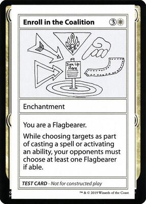 Enroll in the Coalition (No PW Symbol) card from Mystery Booster: Convention Edition Exclusives