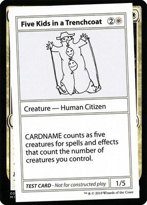 Five Kids in a Trenchcoat (No PW Symbol) card from Mystery Booster: Convention Edition Exclusives