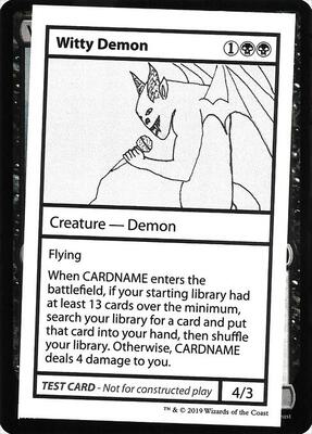 Witty Demon (No PW Symbol) card from Mystery Booster: Convention Edition Exclusives