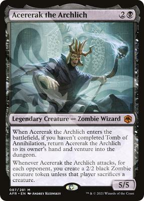 Acererak the Archlich card from AFR Ampersand Promos