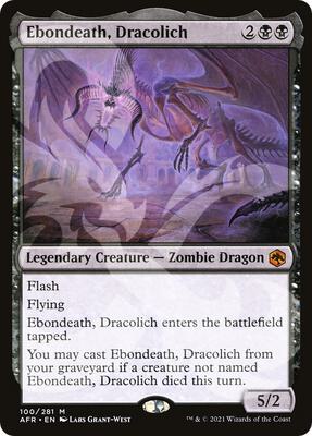 Ebondeath, Dracolich card from AFR Ampersand Promos