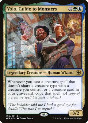 Volo, Guide to Monsters card from AFR Ampersand Promos