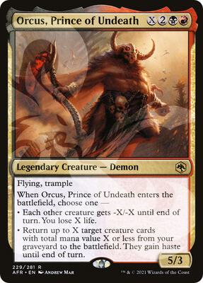 Orcus, Prince of Undeath card from AFR Ampersand Promos