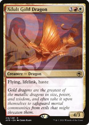 Adult Gold Dragon card from AFR Ampersand Promos
