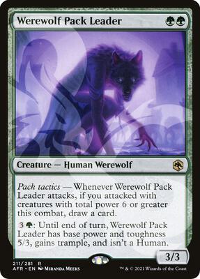 Werewolf Pack Leader card from AFR Ampersand Promos