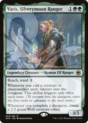 Varis, Silverymoon Ranger card from AFR Ampersand Promos