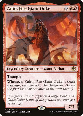 Zalto, Fire Giant Duke card from AFR Ampersand Promos