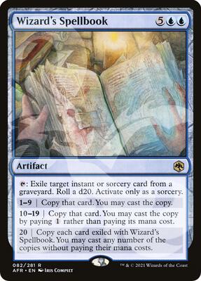 Wizard's Spellbook card from AFR Ampersand Promos