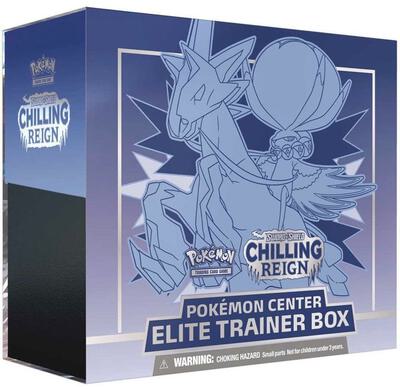 Chilling Reign Pokemon Center Elite Trainer Box [Ice Rider Calyrex] (Exclusive) card from SWSH06: Chilling Reign