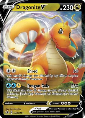 Dragonite V - SWSH154 card from SWSH: Sword & Shield Promo Cards