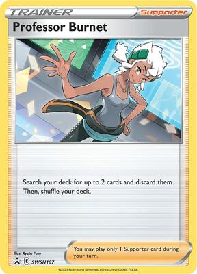 Professor Burnet - SWSH167 card from SWSH: Sword & Shield Promo Cards