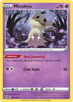Mimikyu - 081/189 (Cosmos Holo) card from Miscellaneous Cards & Products