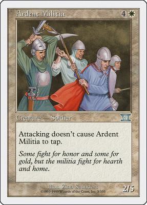 Ardent Militia card from Classic Sixth Edition