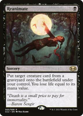 Reanimate card from Commander Collection: Black