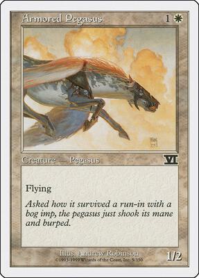 Armored Pegasus card from Classic Sixth Edition
