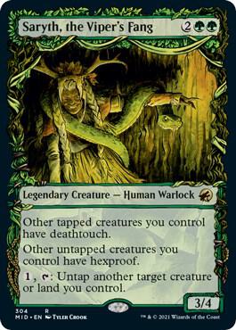 Saryth, the Viper's Fang (Showcase) card from Innistrad: Midnight Hunt