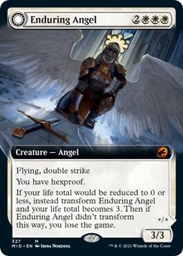 Enduring Angel (Extended Art) card from Innistrad: Midnight Hunt