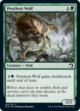 Pestilent Wolf card from Innistrad: Midnight Hunt