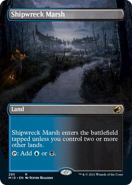 Shipwreck Marsh (Borderless) card from Innistrad: Midnight Hunt