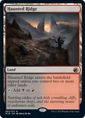 Haunted Ridge card from Innistrad: Midnight Hunt