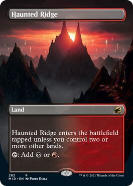 Haunted Ridge (Borderless) card from Innistrad: Midnight Hunt