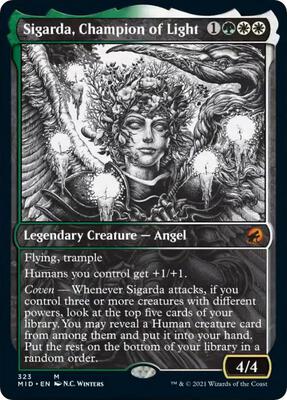Sigarda, Champion of Light (Showcase) card from Innistrad: Midnight Hunt