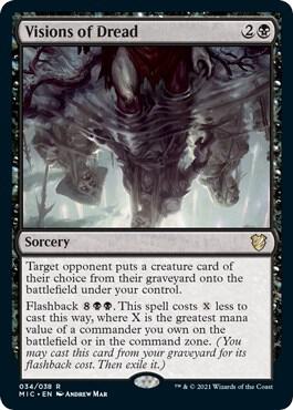 Visions of Dread card from Commander: Innistrad: Midnight Hunt