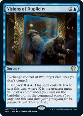 Visions of Duplicity card from Commander: Innistrad: Midnight Hunt