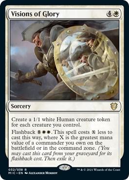 Visions of Glory card from Commander: Innistrad: Midnight Hunt