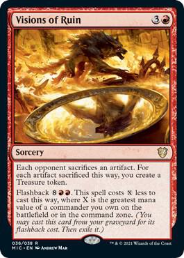 Visions of Ruin card from Commander: Innistrad: Midnight Hunt