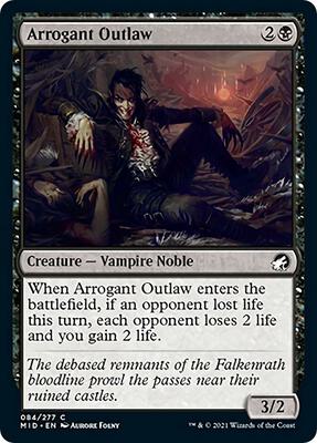 Arrogant Outlaw card from Innistrad: Midnight Hunt
