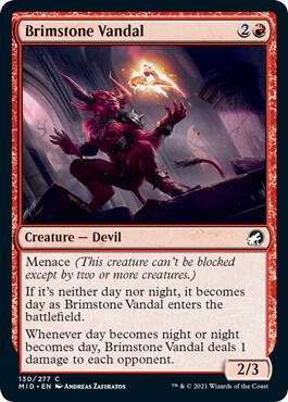 Brimstone Vandal card from Innistrad: Midnight Hunt