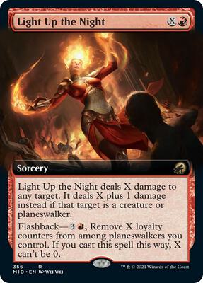 Light Up the Night (Extended Art) card from Innistrad: Midnight Hunt