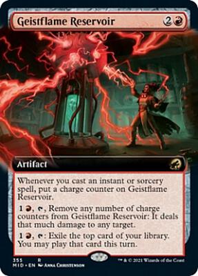 Geistflame Reservoir (Extended Art) card from Innistrad: Midnight Hunt