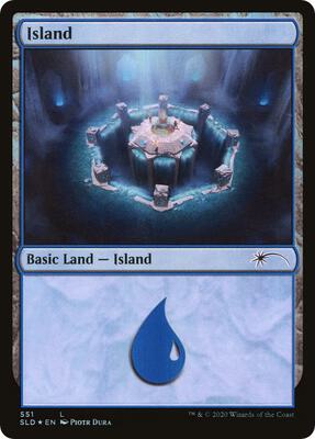 Island (551) card from Secret Lair Drop Series