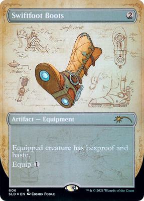 Swiftfoot Boots card from Secret Lair Drop Series