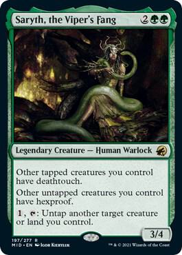 Saryth, the Viper's Fang card from Innistrad: Midnight Hunt