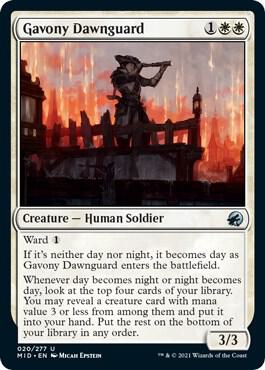 Gavony Dawnguard card from Innistrad: Midnight Hunt