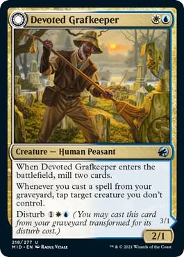 Devoted Grafkeeper card from Innistrad: Midnight Hunt