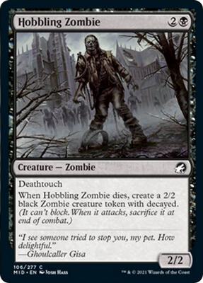 Hobbling Zombie card from Innistrad: Midnight Hunt