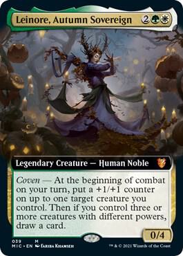 Leinore, Autumn Sovereign (Extended Art) card from Commander: Innistrad: Midnight Hunt