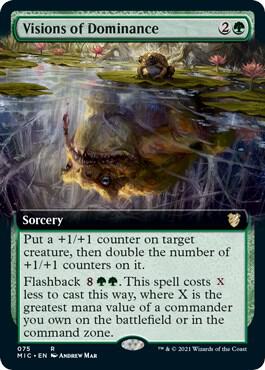 Visions of Dominance (Extended Art) card from Commander: Innistrad: Midnight Hunt