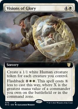 Visions of Glory (Extended Art) card from Commander: Innistrad: Midnight Hunt