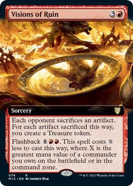 Visions of Ruin (Extended Art) card from Commander: Innistrad: Midnight Hunt