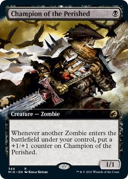 Champion of the Perished (Extended Art) card from Innistrad: Midnight Hunt
