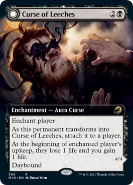Curse of Leeches (Extended Art) card from Innistrad: Midnight Hunt