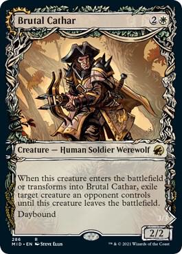 Brutal Cathar (Showcase) card from Innistrad: Midnight Hunt