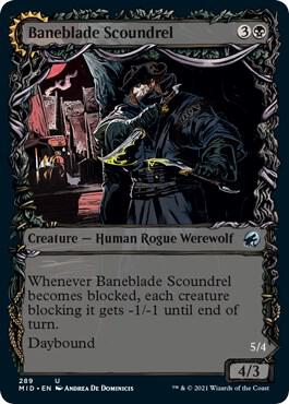 Baneblade Scoundrel (Showcase) card from Innistrad: Midnight Hunt